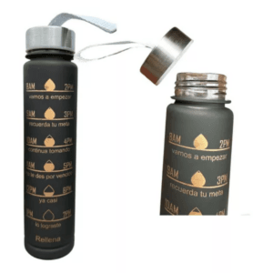 Botella De Agua Deportiva Hidratación Motivacional 250ml
