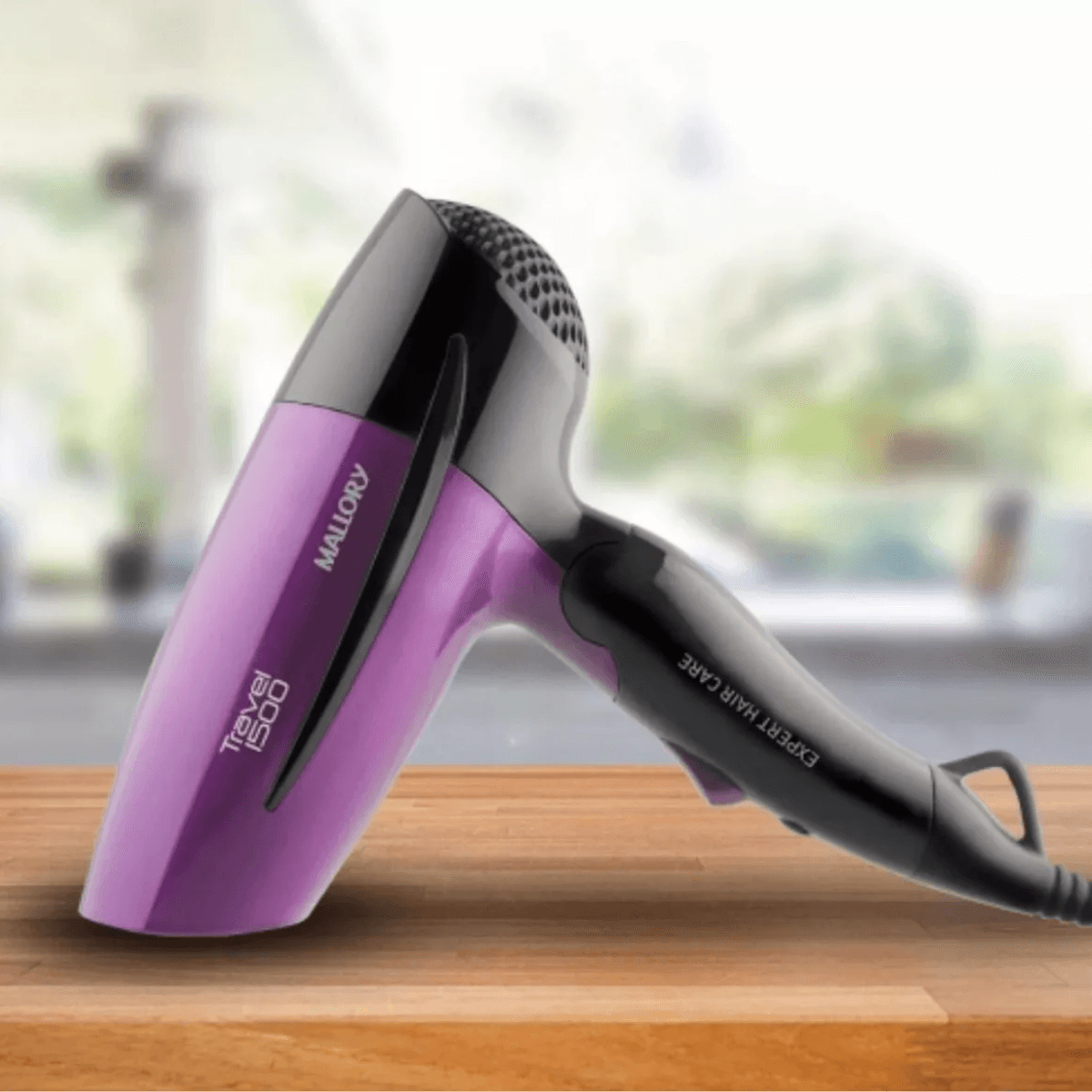 Secador de pelo Mallory Travel 1500 B90000350 negro y violeta 110 V_220 V (10)