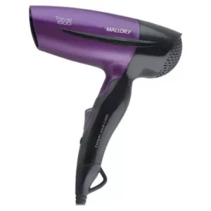Secador de pelo Mallory Travel 1500 B90000350 Negro y Violeta 110V / 220V