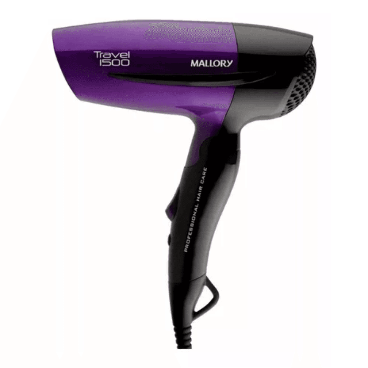 Secador de pelo Mallory Travel 1500 B90000350 negro y violeta 110 V_220 V