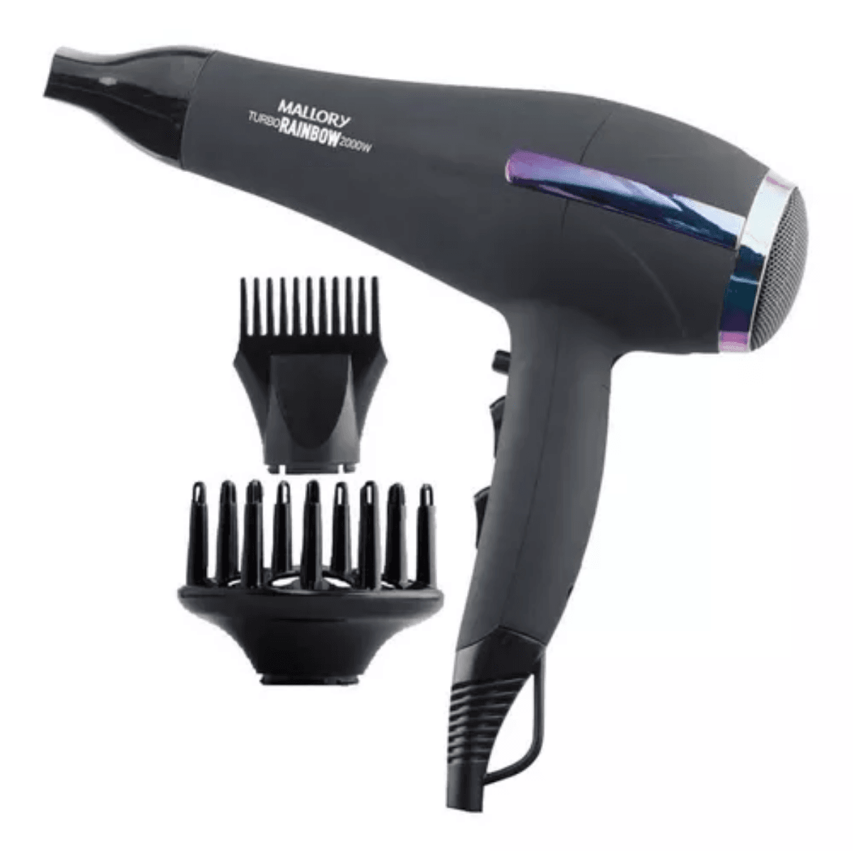 Secador de pelo Mallory Turbo Rainbow Black 220V (3)