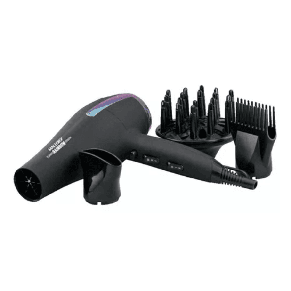 Secador de pelo Mallory Turbo Rainbow Black 220V (4)