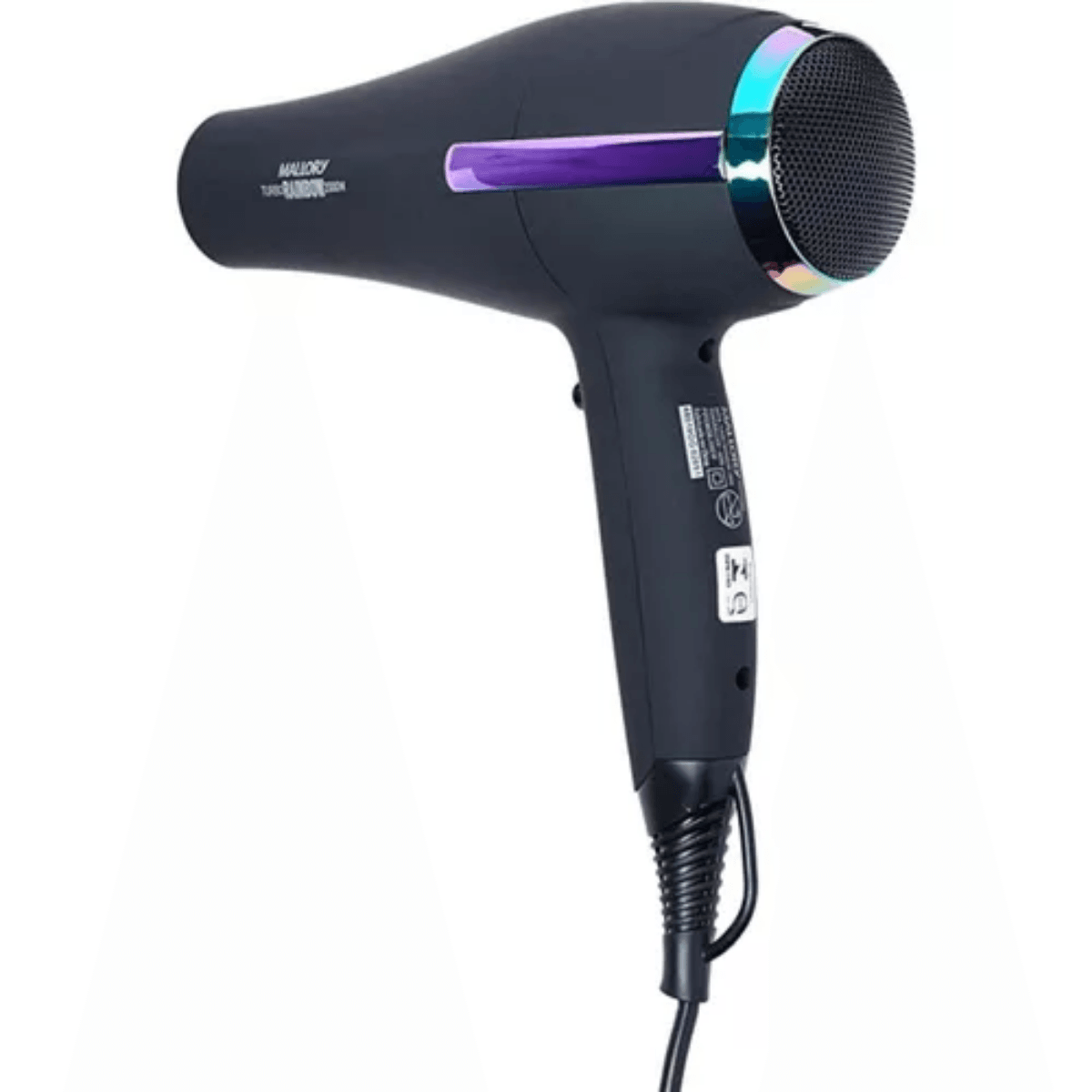 Secador de pelo Mallory Turbo Rainbow Black 220V (6)